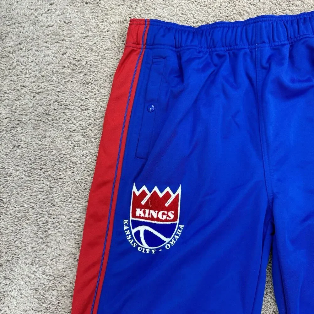 Vtg Kansas City Omaha Kings Warmup Pants Mens 3XL Reebok HWC Drawstring ABA NOS*